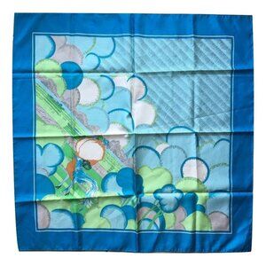 Vintage Italian Garden Scene Scarf  Accessory